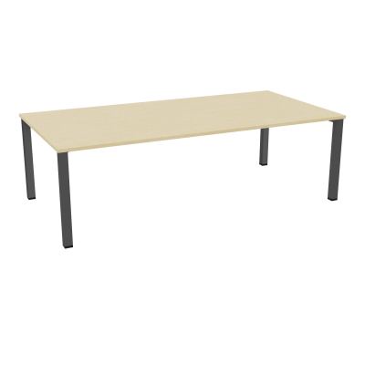 TABLE RECTANGULAIRE P120X240PRÉ PERÇÉ 4XOBT 4 PIEDS CARRÉS 60X60 ÉP. 25 MM  N8 SC
