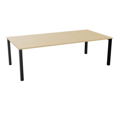 TABLE RECTANGULAIRE P120X240PRÉ PERÇÉ 4XOBT 4 PIEDS CARRÉS 60X60 ÉP. 25 MM  R1 SG