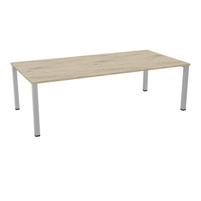 TABLE RECTANGULAIRE P120X240PRÉ PERÇÉ 4XOBT 4 PIEDS CARRÉS 60X60 ÉP. 25 MM  R3 SA