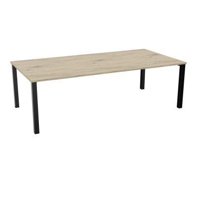 TABLE RECTANGULAIRE P120X240PRÉ PERÇÉ 4XOBT 4 PIEDS CARRÉS 60X60 ÉP. 25 MM  R3 SG