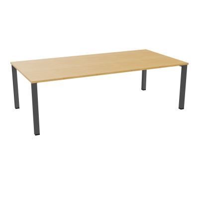 TABLE RECTANGULAIRE P120X240PRÉ PERÇÉ 4XOBT 4 PIEDS CARRÉS 60X60 ÉP. 25 MM  R5 SC