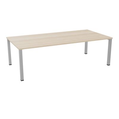 TABLE RECTANGULAIRE P120X240PRÉ PERÇÉ 4XOBT 4 PIEDS CARRÉS 60X60 ÉP. 25 MM  RZ SA