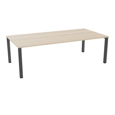TABLE RECTANGULAIRE P120X240PRÉ PERÇÉ 4XOBT 4 PIEDS CARRÉS 60X60 ÉP. 25 MM  RZ SC
