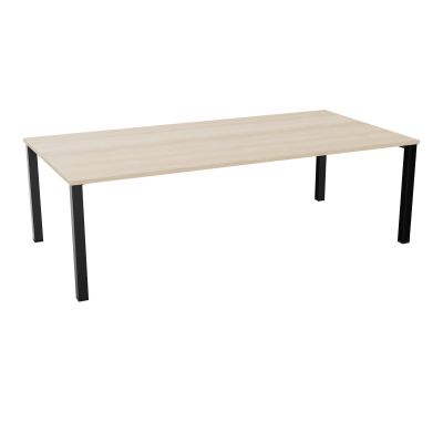 TABLE RECTANGULAIRE P120X240PRÉ PERÇÉ 4XOBT 4 PIEDS CARRÉS 60X60 ÉP. 25 MM  RZ SG