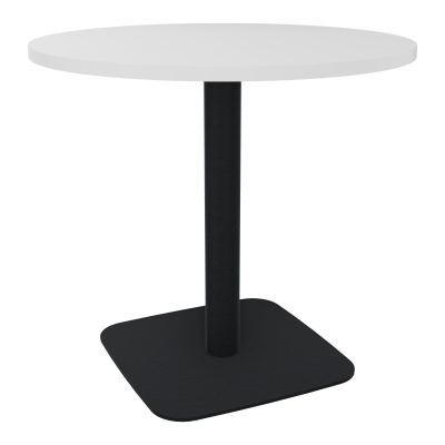 TABLE RONDE Ø80 CM PIED CENTRAL H73,5 CM  ÉP. 25 MM MG ZP