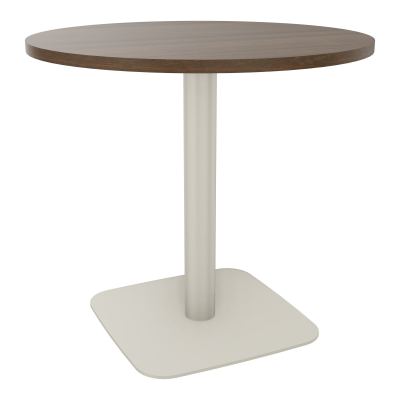 TABLE RONDE Ø80 CM PIED CENTRAL H73,5 CM  ÉP. 25 MM N6 ZC