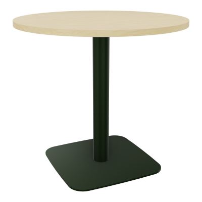 TABLE RONDE Ø80 CM PIED CENTRAL H73,5 CM  ÉP. 25 MM N8 ST