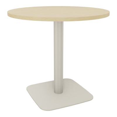 TABLE RONDE Ø80 CM PIED CENTRAL H73,5 CM  ÉP. 25 MM N8 ZC