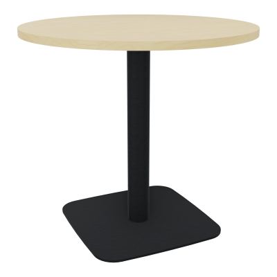 TABLE RONDE Ø80 CM PIED CENTRAL H73,5 CM  ÉP. 25 MM N8 ZP
