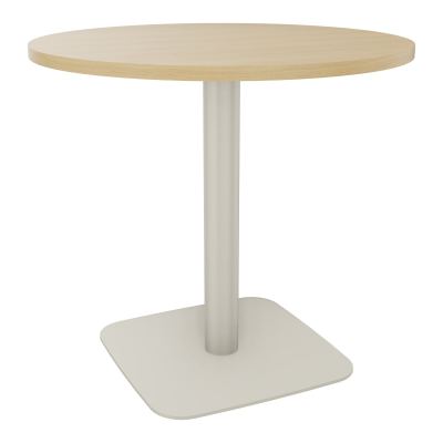 TABLE RONDE Ø80 CM PIED CENTRAL H73,5 CM  ÉP. 25 MM R1 ZC