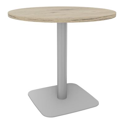 TABLE RONDE Ø80 CM PIED CENTRAL H73,5 CM  ÉP. 25 MM R3 SA