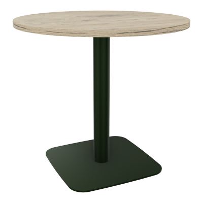 TABLE RONDE Ø80 CM PIED CENTRAL H73,5 CM  ÉP. 25 MM R3 ST