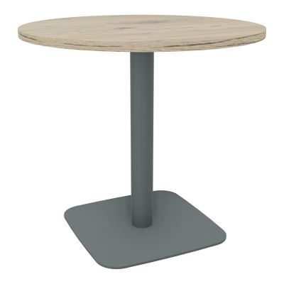 TABLE RONDE Ø80 CM PIED CENTRAL H73,5 CM  ÉP. 25 MM R3 SU