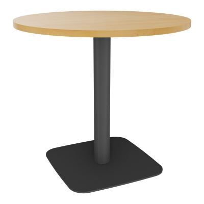 TABLE RONDE Ø80 CM PIED CENTRAL H73,5 CM  ÉP. 25 MM R5 SC