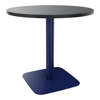 TABLE RONDE Ø80 CM PIED CENTRAL H73,5 CM  ÉP. 25 MM R9 X4