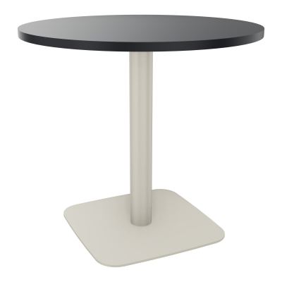TABLE RONDE Ø80 CM PIED CENTRAL H73,5 CM  ÉP. 25 MM R9 ZC