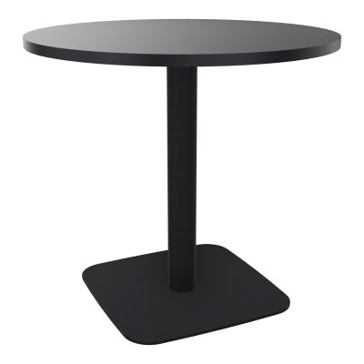 TABLE RONDE Ø80 CM PIED CENTRAL H73,5 CM  ÉP. 25 MM R9 ZP