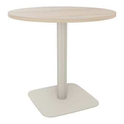 TABLE RONDE Ø80 CM PIED CENTRAL H73,5 CM  ÉP. 25 MM RZ ZC