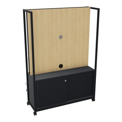 TABLEAU MOBILE MULTIMEDIA AVEC PASSES CABLES + ARMOIRE R9 ZP R1