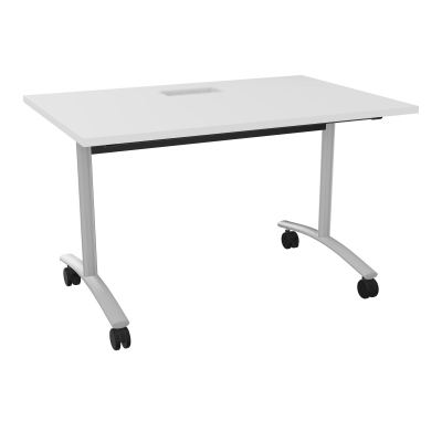 TABLE ABATTANTE L120XP80XH73,5CM DECOUPE POUR TRAPPE + GOULOTTE L300 MM