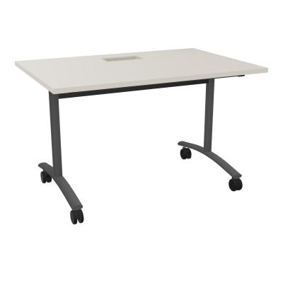 TABLE ABATTANTE L120XP80XH73,5CM DECOUPE POUR TRAPPE + GOULOTTE L300 MM