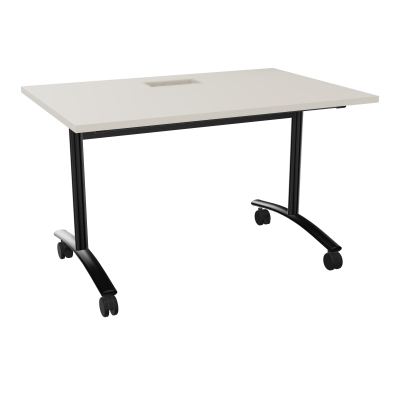 TABLE ABATTANTE L120XP80XH73,5CM DECOUPE POUR TRAPPE + GOULOTTE L300 MM