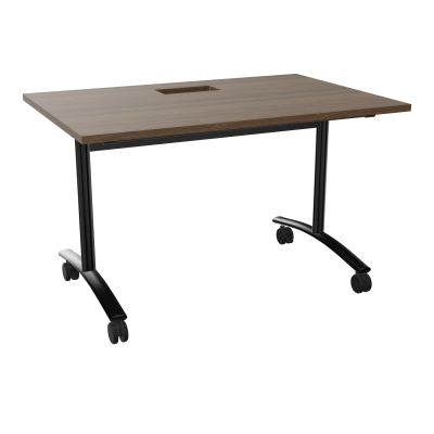 TABLE ABATTANTE L120XP80XH73,5CM DECOUPE POUR TRAPPE + GOULOTTE L300 MM