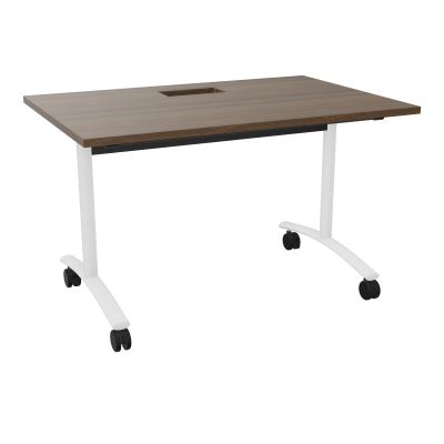 TABLE ABATTANTE L120XP80XH73,5CM DECOUPE POUR TRAPPE + GOULOTTE L300 MM