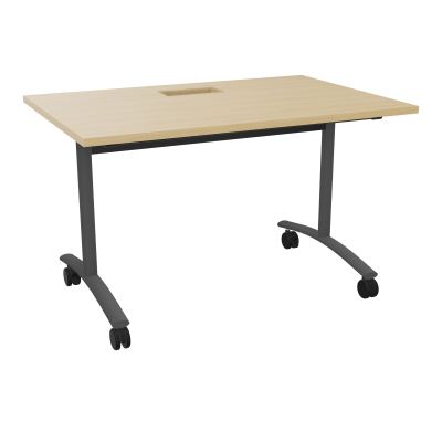 TABLE ABATTANTE L120XP80XH73,5CM DECOUPE POUR TRAPPE + GOULOTTE L300 MM