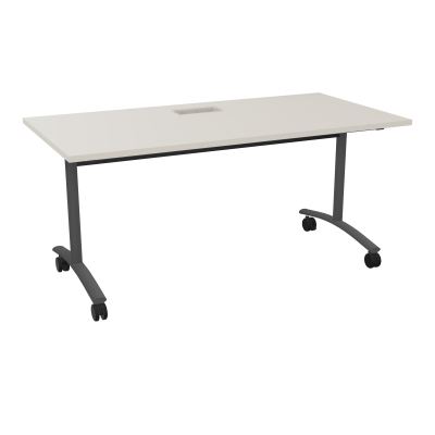 TABLE ABATTANTE L160XP80XH73,5CM DECOUPE POUR TRAPPE + GOULOTTE L300 MM