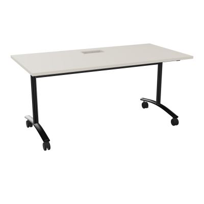 TABLE ABATTANTE L160XP80XH73,5CM DECOUPE POUR TRAPPE + GOULOTTE L300 MM