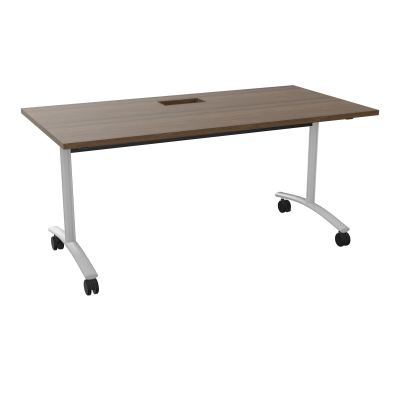 TABLE ABATTANTE L160XP80XH73,5CM DECOUPE POUR TRAPPE + GOULOTTE L300 MM