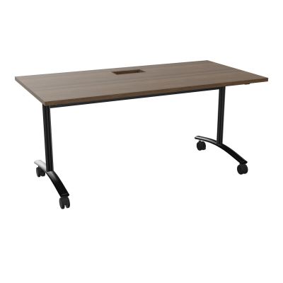 TABLE ABATTANTE L160XP80XH73,5CM DECOUPE POUR TRAPPE + GOULOTTE L300 MM