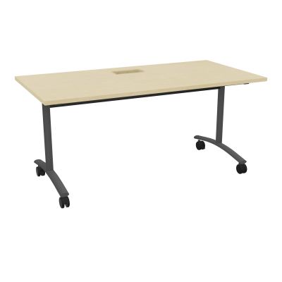 TABLE ABATTANTE L160XP80XH73,5CM DECOUPE POUR TRAPPE + GOULOTTE L300 MM