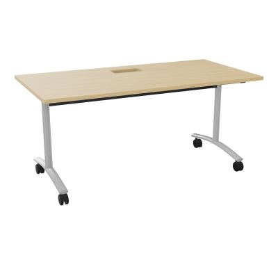 TABLE ABATTANTE L160XP80XH73,5CM DECOUPE POUR TRAPPE + GOULOTTE L300 MM
