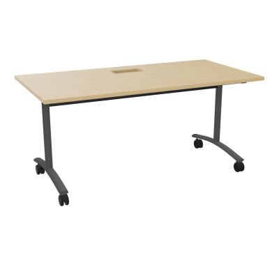 TABLE ABATTANTE L160XP80XH73,5CM DECOUPE POUR TRAPPE + GOULOTTE L300 MM