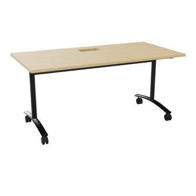 TABLE ABATTANTE L160XP80XH73,5CM DECOUPE POUR TRAPPE + GOULOTTE L300 MM