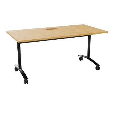 TABLE ABATTANTE L160XP80XH73,5CM DECOUPE POUR TRAPPE + GOULOTTE L300 MM