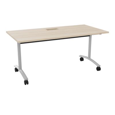 TABLE ABATTANTE L160XP80XH73,5CM DECOUPE POUR TRAPPE + GOULOTTE L300 MM