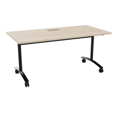 TABLE ABATTANTE L160XP80XH73,5CM DECOUPE POUR TRAPPE + GOULOTTE L300 MM