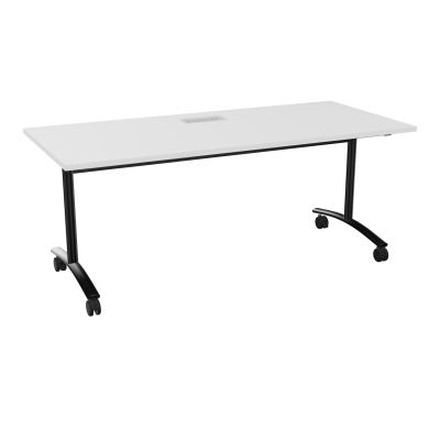 TABLE ABATTANTE L180XP80XH73,5CM DECOUPE POUR TRAPPE + GOULOTTE L300 MM