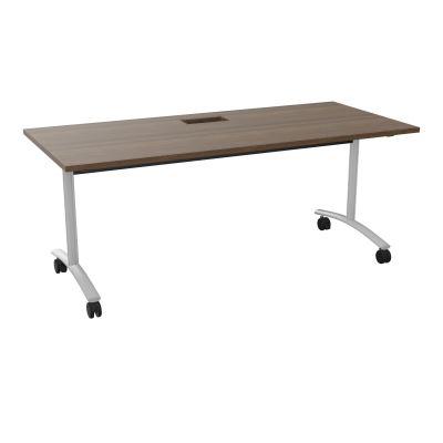 TABLE ABATTANTE L180XP80XH73,5CM DECOUPE POUR TRAPPE + GOULOTTE L300 MM