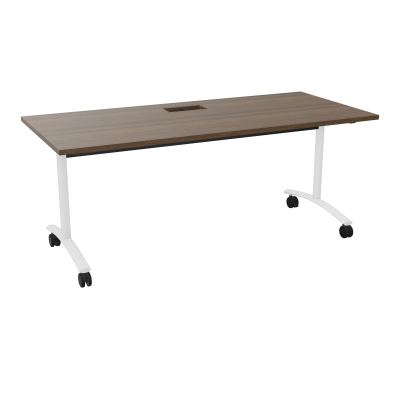 TABLE ABATTANTE L180XP80XH73,5CM DECOUPE POUR TRAPPE + GOULOTTE L300 MM