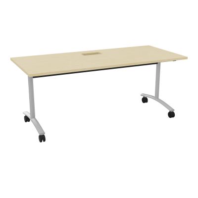 TABLE ABATTANTE L180XP80XH73,5CM DECOUPE POUR TRAPPE + GOULOTTE L300 MM