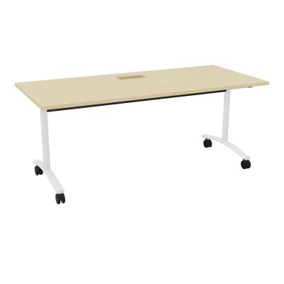 TABLE ABATTANTE L180XP80XH73,5CM DECOUPE POUR TRAPPE + GOULOTTE L300 MM