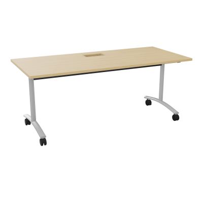 TABLE ABATTANTE L180XP80XH73,5CM DECOUPE POUR TRAPPE + GOULOTTE L300 MM