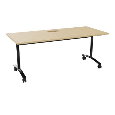 TABLE ABATTANTE L180XP80XH73,5CM DECOUPE POUR TRAPPE + GOULOTTE L300 MM