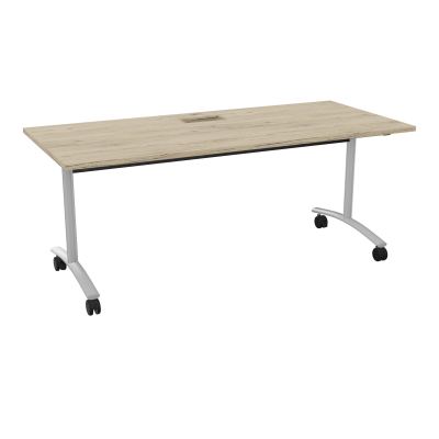 TABLE ABATTANTE L180XP80XH73,5CM DECOUPE POUR TRAPPE + GOULOTTE L300 MM