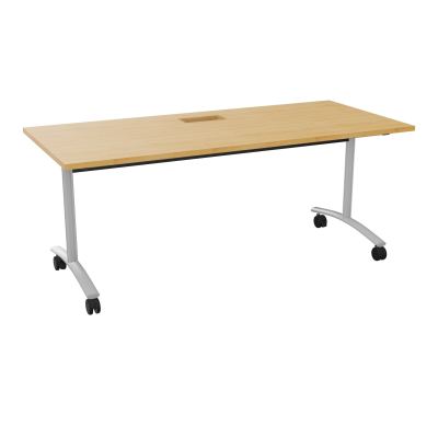 TABLE ABATTANTE L180XP80XH73,5CM DECOUPE POUR TRAPPE + GOULOTTE L300 MM