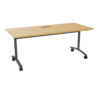TABLE ABATTANTE L180XP80XH73,5CM DECOUPE POUR TRAPPE + GOULOTTE L300 MM